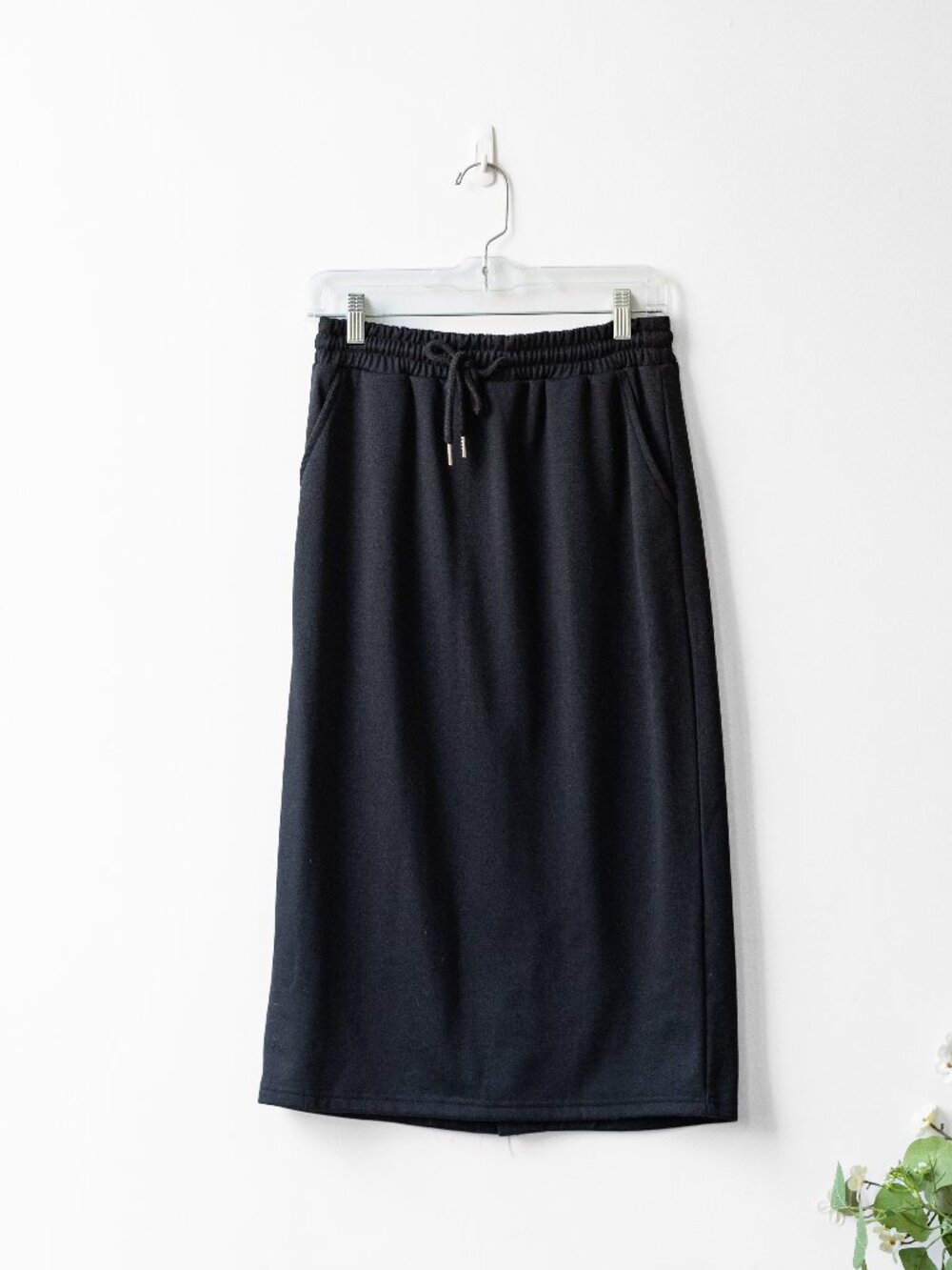 Black Sweat Skirt - Medium